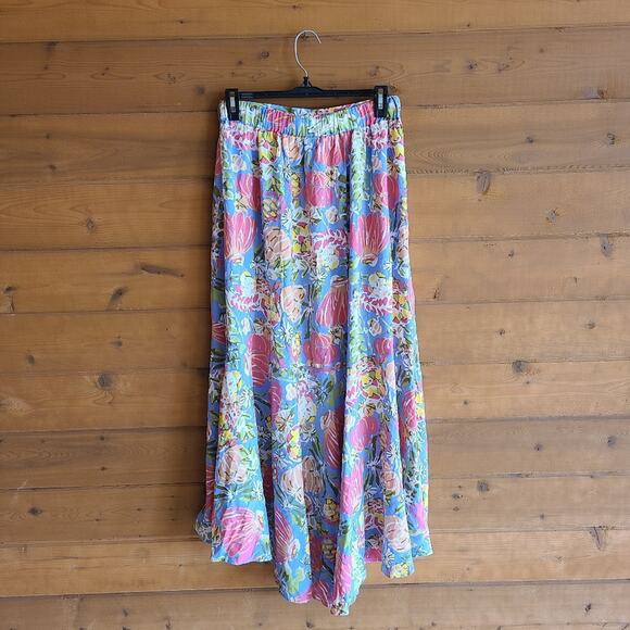 Matilda Jane Let's Go Daydreaming Together Floral Flowy Pastel Maxi Skirt Small - Picture 3 of 4